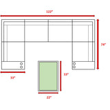 All-Weather 9-Piece Modular Wicker Seating Set With Cushions - Omega Lifestyles