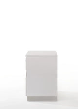 Modern White Synthetic Wood Nightstand With Jewelry Drawer - Omega Lifestyles