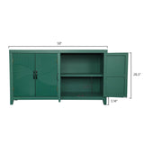 Vintage Green Accent MDF Cabinet With 4 Doors - Sleep Galleria