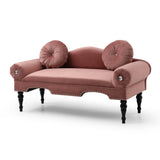 Modern Velvet Upholstered Loveseat Sofa With Pillows - Omega Lifestyles