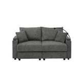Modern Corduroy Armless Loveseat Sofa Chair - Omega Lifestyles