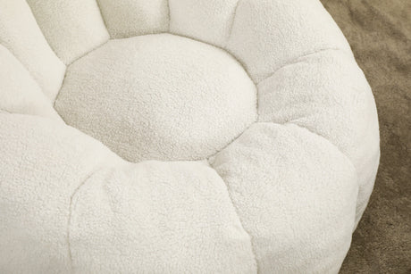 Plush Teddy Foam Bean Bag Chair With Armrests - Omega Lifestyles