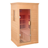 Infrared 1-Person Hemlock Wood Dry Sauna With Bluetooth - Omega Lifestyles