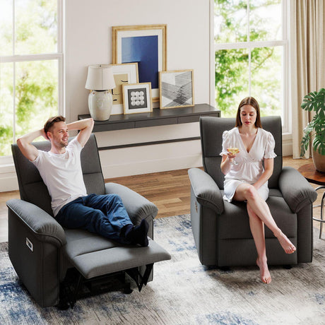 Wall Hugger Power Recliner With USB Charging Ports - Omega Lifestyles