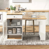 Extendable Dining Table Kitchen Island With Storage - Omega Lifestyles