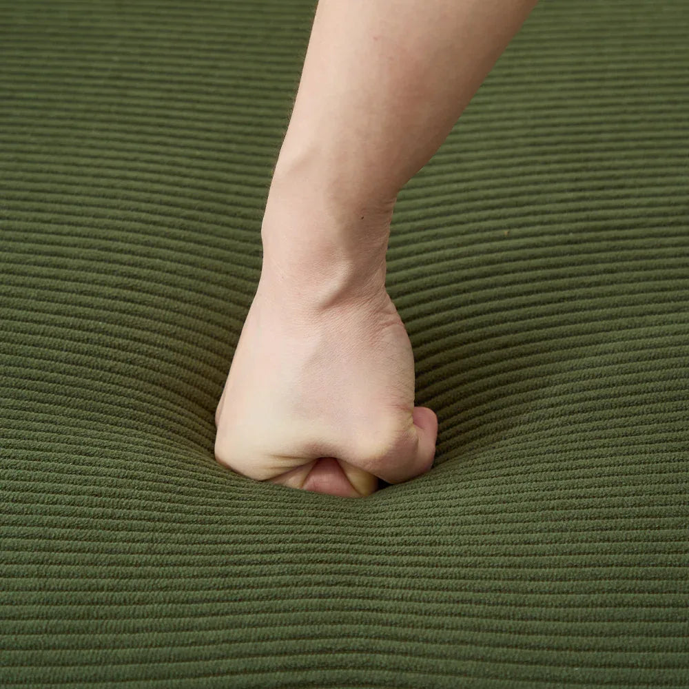 Corduroy 3-Seater Folding Sofa Bed With Pillows - Omega Lifestyles