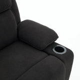Medium-Firm Corduroy Remote-Controlled Heating Massage Recliner - Omega Lifestyles