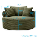 Modern Corduroy Boneless Floor Chair With Pillows - Omega Lifestyles