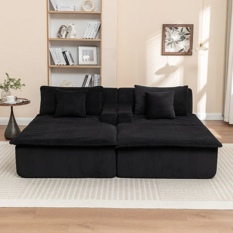 Corduroy Foam Upholstered Chaise Lounge Sleeper Chair - Omega Lifestyles