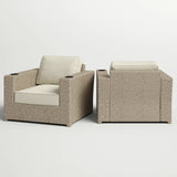 Weather-Resistant Outdoor Wicker Lounge Chairs Set Of 2