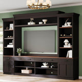 Farmhouse Mid-Century Walnut MDF TV Stand - Sleep Galleria