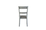 Set Of 2 Two-Tone Gray Fabric Pearl Finish Side Chairs - Omega Lifestyles