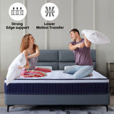 Twin Medium 10-Inch Hybrid Memory Foam Mattress - Omega Lifestyles