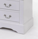 Modern White Synthetic Wood Nightstand With Drawers - Omega Lifestyles
