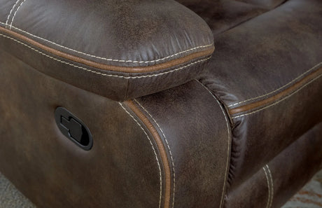 Brown Fabric Swivel Gliding Recliner Chair - Omega Lifestyles