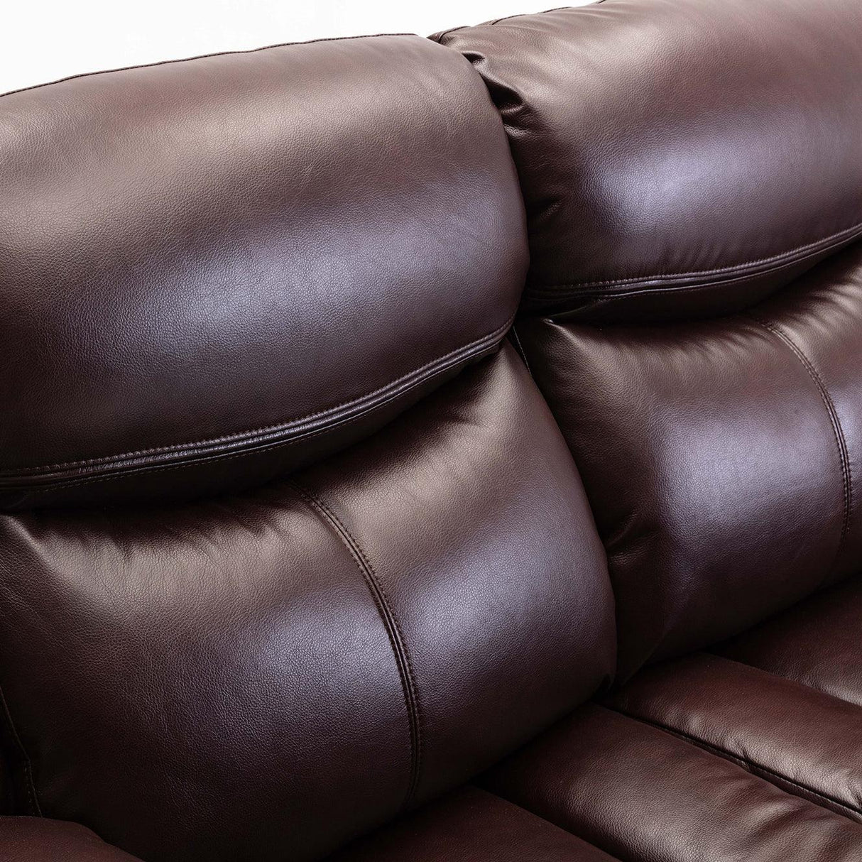 Leather Manual Reclining Sectional Sofa With Pillow Top Arms - Omega Lifestyles