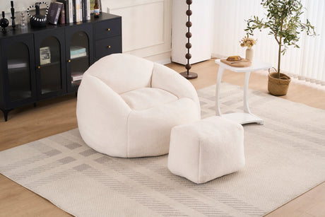 Extra Soft Plush Memory Foam Chenille Bean Bag Chair - Omega Lifestyles