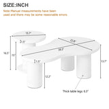 Nesting 2-Piece White MDF Coffee Table Set - Sleep Galleria