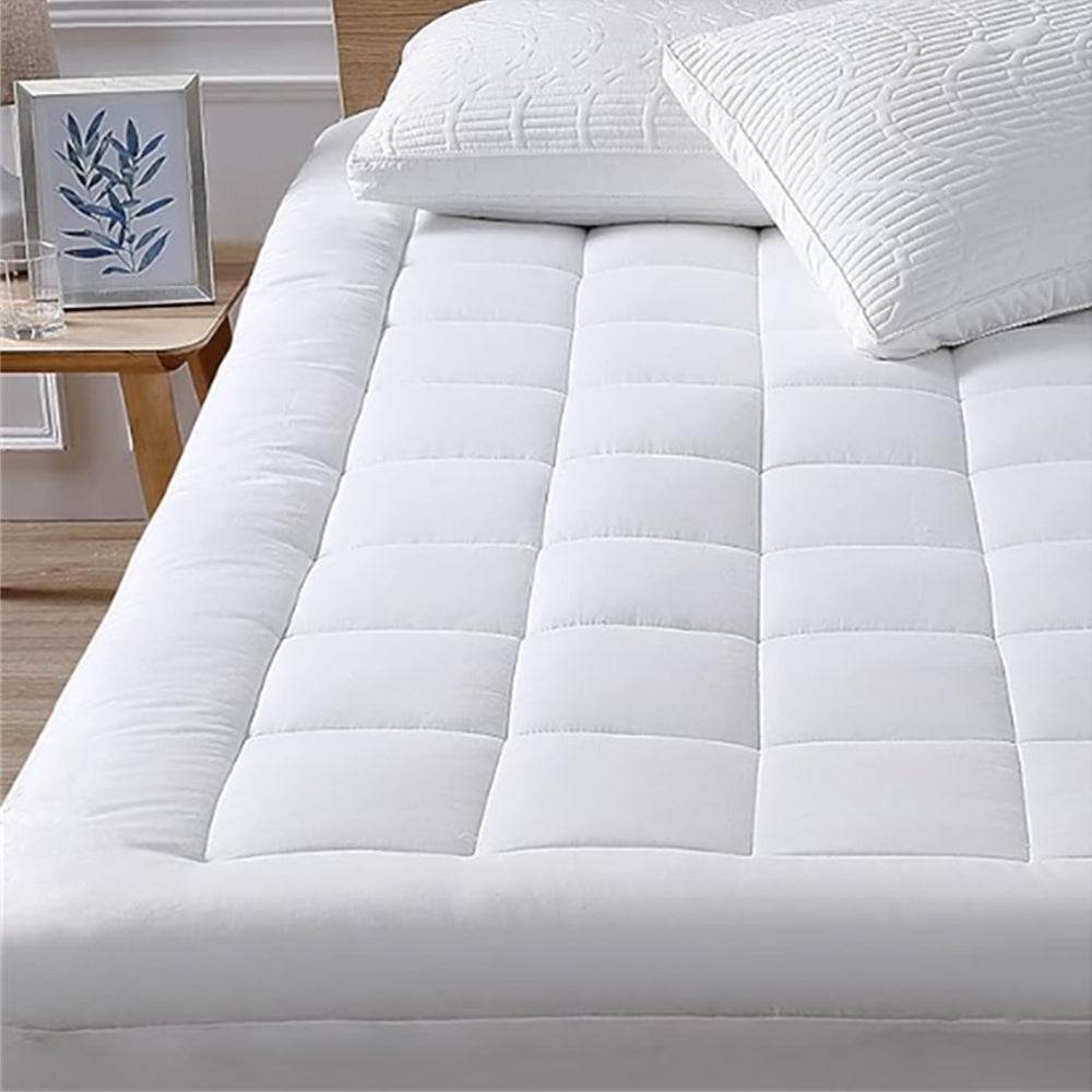 Soft Twin Cotton Plush Quilted Mattress Pad - Sleep Galleria