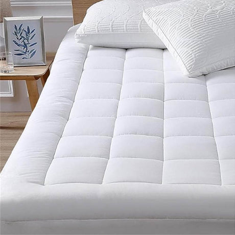 Soft Twin Cotton Plush Quilted Mattress Pad - Sleep Galleria