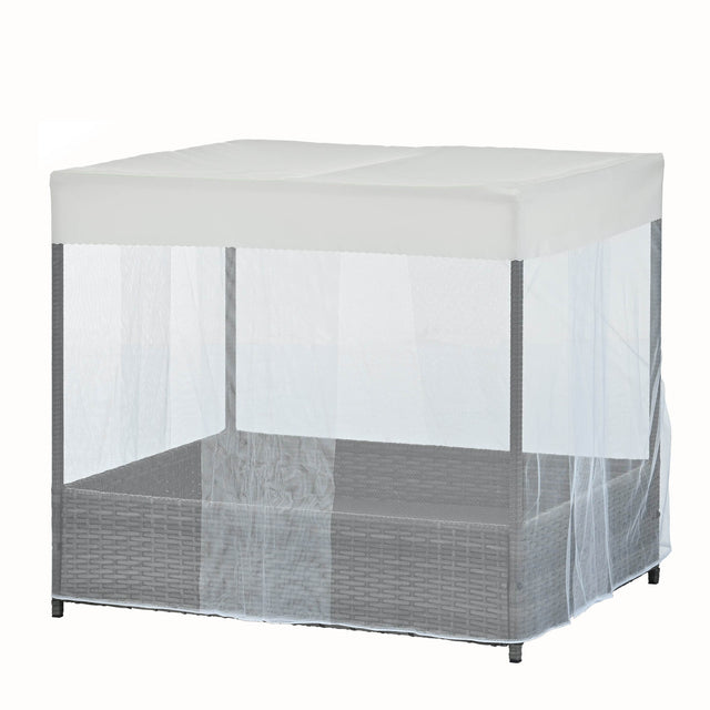 Elevated Covered PE Wicker Pet Patio Bed - Omega Lifestyles