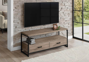 48-Inch Modern Taupe Wood Look TV Stand Console - Omega Lifestyles