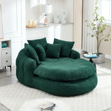 Oversized Chenille Memory Foam Bean Bag Sofa With Pillows - Omega Lifestyles