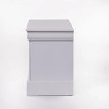 Modern White Synthetic Wood Nightstand With Drawers - Omega Lifestyles