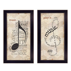 Music Themed Multicolor Framed MDF Wall Art Decor - Omega Lifestyles
