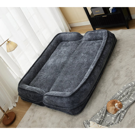 Convertible Adjustable Chenille Loveseat Lazy Sofa Bed - Omega Lifestyles