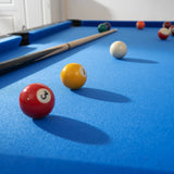Foldable Indoor Black Blue Pool Table With Accessories - Omega Lifestyles