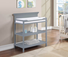 Universal Solid Wood Gray Baby Changing Table - Omega Lifestyles