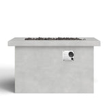 Modern Gray Concrete Outdoor Propane Natural Gas Fire Pit Table