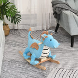 Kids Plush Dinosaur Ride-On Rocking Chair With Sounds - Omega Lifestyles