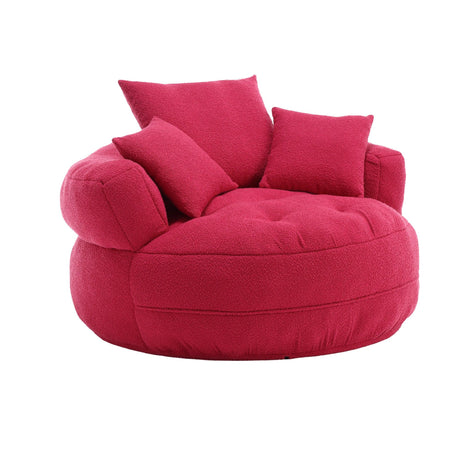 Modern Chenille Sponge Circular Sleeper Chair With Pillows - Omega Lifestyles