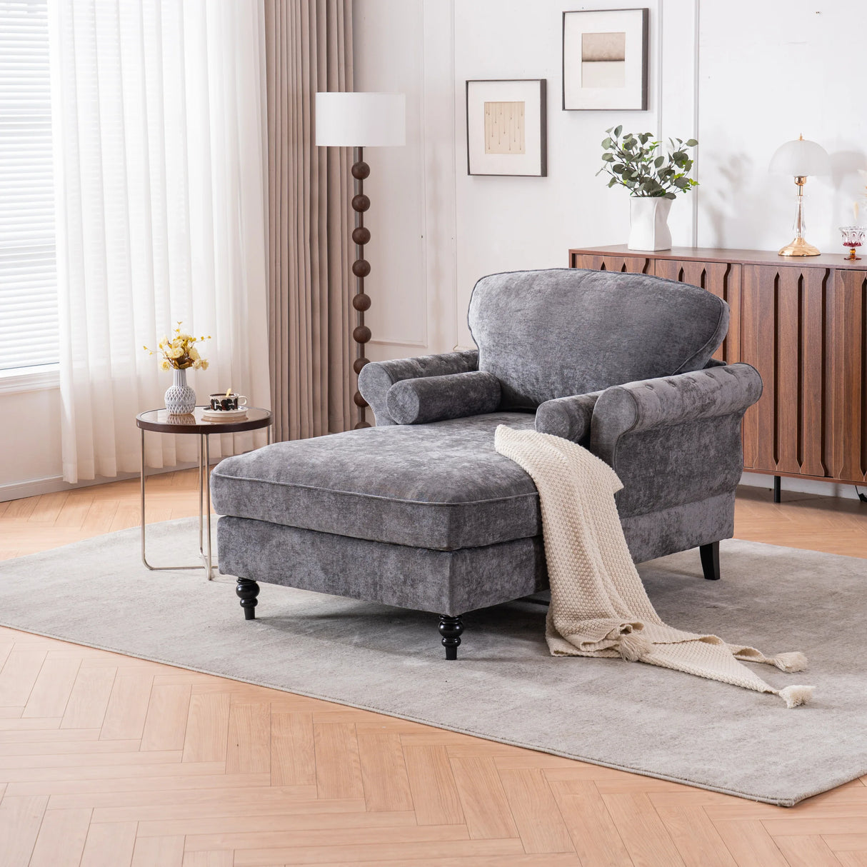 Chenille Oversized Foam Recliner Sofa With Removable Cushions - Omega Lifestyles