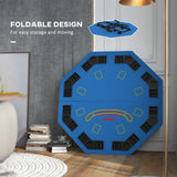 Foldable 8-Player Felt Poker Table With Accessories - Omega Lifestyles