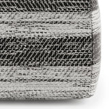 Grey Mélange Fabric Square Pouf Ottoman Seating Stool - Omega Lifestyles