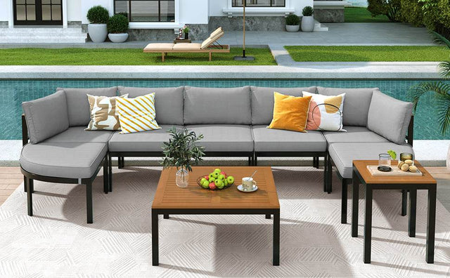 Modern Outdoor Sectional Patio Furniture Set With Cushions - Omega Lifestyles