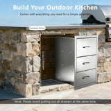 Stainless Steel Kitchen Cabinet With Paper Towel Holder - Omega Lifestyles