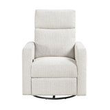 Contemporary Chenille Swivel Recliner Chair With Gliding Motion - Omega Lifestyles