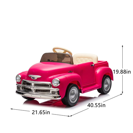 12V Pink Licensed Chevrolet Ride On Truck Car - Omega Lifestyles