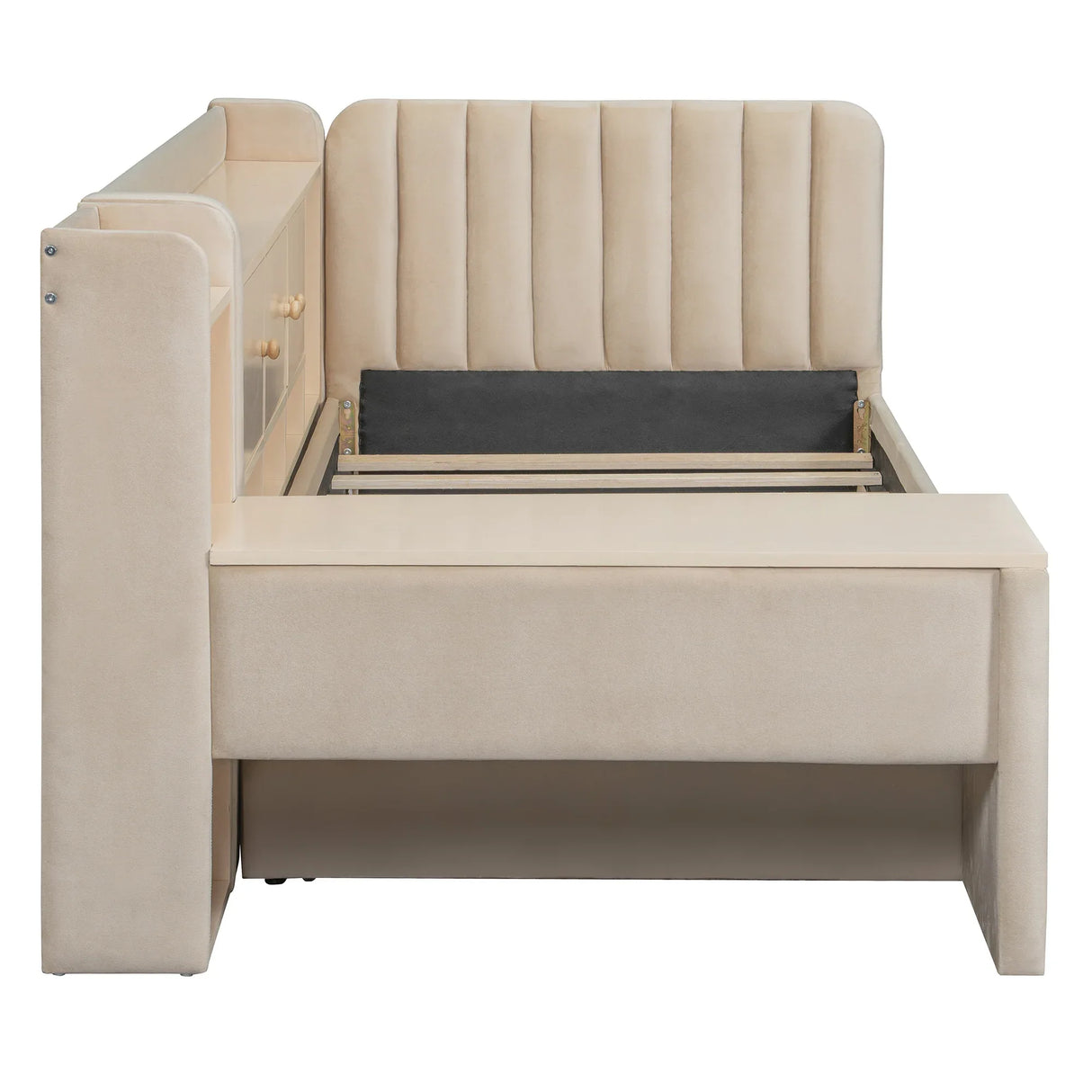 Twin Velvet Upholstered Daybed With Storage Drawers - Omega Lifestyles