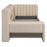 Twin Velvet Upholstered Daybed With Storage Drawers - Omega Lifestyles