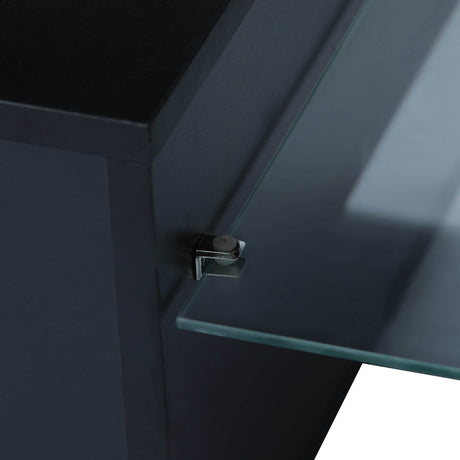 Classic Black TV Stand With RGB LED Lighting - Omega Lifestyles