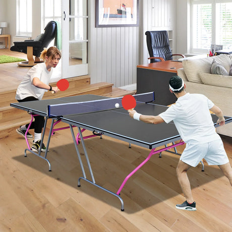 Foldable Portable 8x4 Ft Indoor Outdoor Table Tennis Table - Omega Lifestyles