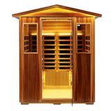 Four-Person Far-Infrared Carbon Crystal Outdoor Sauna - Omega Lifestyles