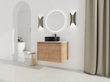 30-Inch Wall-Mounted Bathroom Vanity With Ceramic Sink - Omega Lifestyles