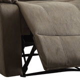 Grey Microfiber Memory Foam Manual Recliner Chair - Omega Lifestyles