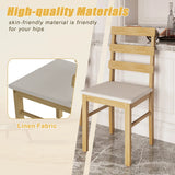 Solid Wood Natural Finish Dining Table And Chair Set - Omega Lifestyles